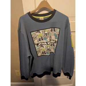 Star Wars Graphic Sweatshirt Mens XL Blue Crewneck Long Sleeve Graphic Print